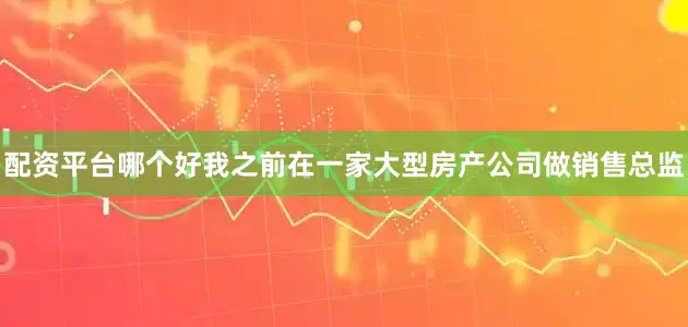 配资平台哪个好我之前在一家大型房产公司做销售总监