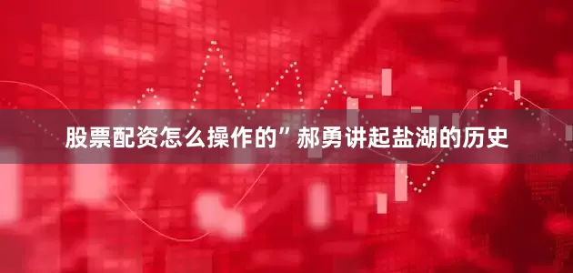 股票配资怎么操作的”郝勇讲起盐湖的历史